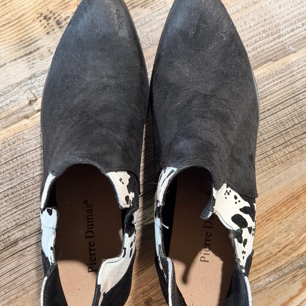Pierre Dumas Black and White Slip-On Shoes